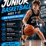 Young Ashbourne Raptors player in a black jersey dribbling a basketball during a junior basketball session